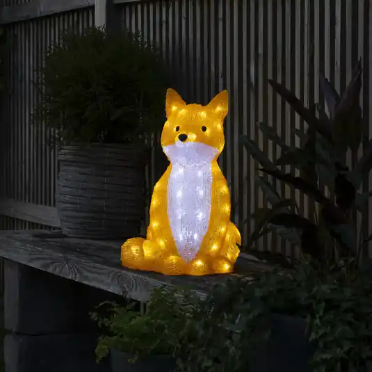 Prémium Róka LED világító figura, 5 darabos fényfüzér