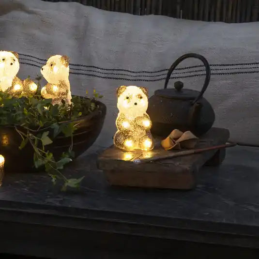 Népszerű Panda LED világító figura, 5 darabos fényfüzér
