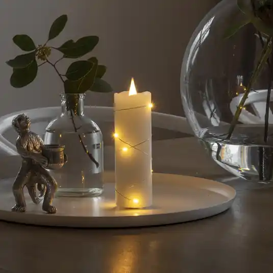 Vásárlói kedvenc LED viaszgyertya fehér Fény színe meleg fehér 12,7 cm