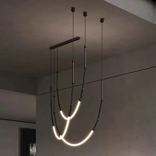 Biztonságos fizetés Karman Leda LED függőlámpa, 3 izzós, 500x300cm