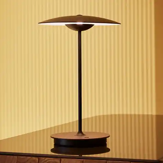 Akciós ár MARSET Ginger LED-es újratölthető asztali lámpa fa, tölgy/fehér