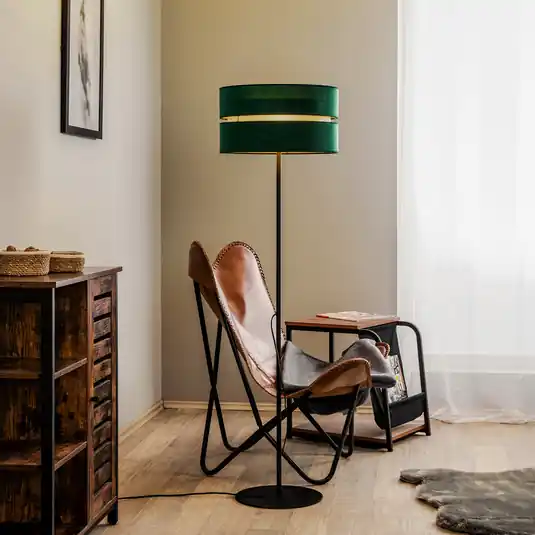 Olcsóbb Álló világítás Duo, zöld/arany, Ø 40 cm, 1 izzó