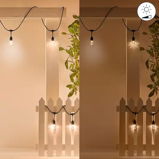 WiZ fényfüzér LED kültéri fénylánc, 14,8 m, CCT, RGB Árcsökkenés