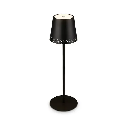 Kiki LED-es újratölthető asztali lámpa, fekete, IP44, 3000K Akció