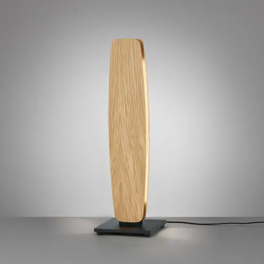 Olcsóbb Quitani Persida LED-es asztali lámpa, 50 cm magas, tölgyfa, 2700 K