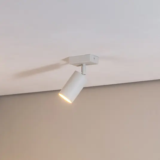 Vedd meg online Mennyezeti spotlámpa Sado fehér acél, állítható, 1 izzós, szögletes