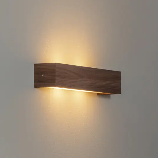 Platani fali világítás, diófa, szélesség 42 cm, fel/le Outlet