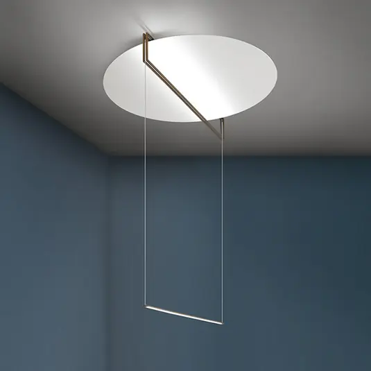 Nézd meg most ICONE Duetto LED lógó lámpa 927 Ø90cm fehér/bronz