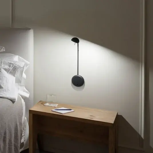 Vibia Pin 1680 LED fali világítás, 39 cm, fekete Kedvezményes ár