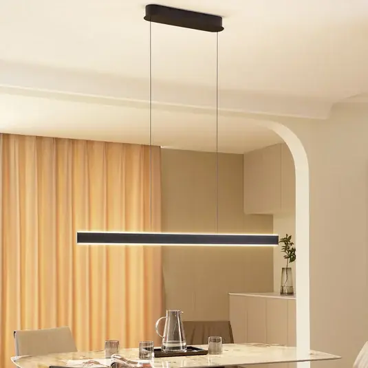 Lucande LED függőlámpa Philine, hossza 121 cm fekete vas Utolsó esély