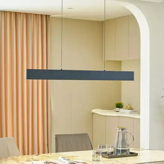 Legkelendőbb Lucande LED függőlámpa Philine, hossza 101 cm fekete vas