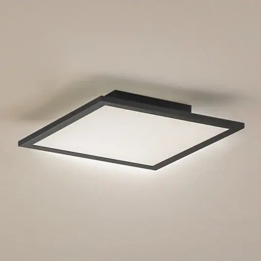 Lindby LED panel Enhife, fekete, 30 x 30 cm, fém, 4,000K Végkiárusítás