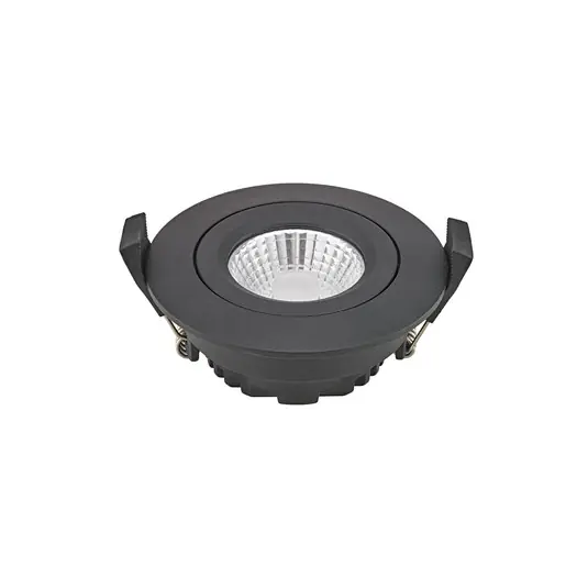 LED mennyezetbe süllyesztett spot Diled, Ø 8,5 cm, 6 W, 3000 K, fekete Végkiárusítás