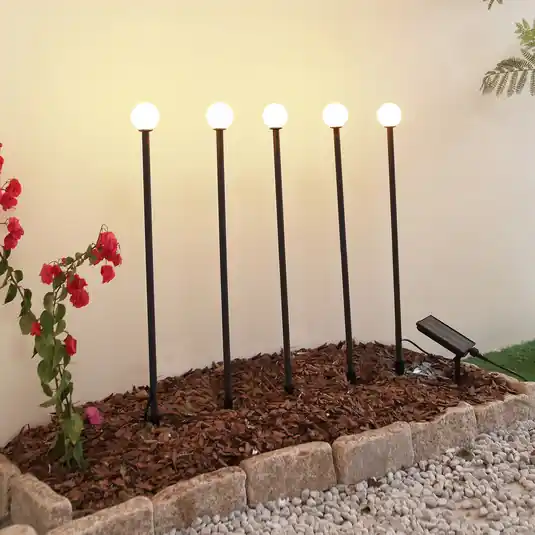 Lindby LED napelemes világítás Freydis, 5 darabos szett, fekete, 2000 K Akciós ár