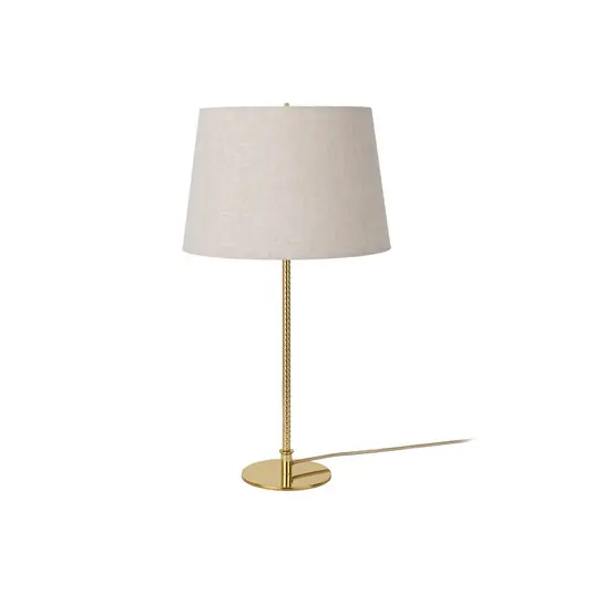 GUBI asztali lámpa 9205, sárgaréz, vászon ernyő, magasság 58 cm Szezonális akció