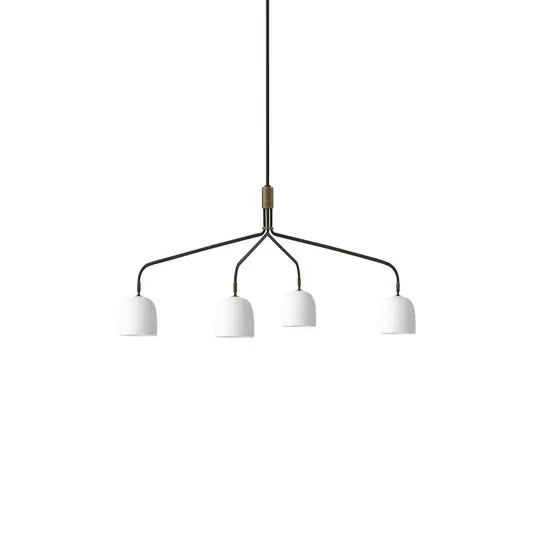 Legkelendőbb GUBI Howard csillár 4-fényű 134x103 cm fehér/puskaporos csillár