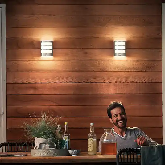 Expressz kézbesítés Philips LED kültéri fali lámpa Python UE, szürke, szenzoros