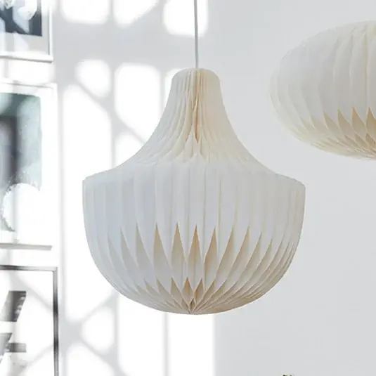 Legkelendőbb PR Home függőlámpa Vicky, fehér, papír, Ø 40 cm, 3 x E14
