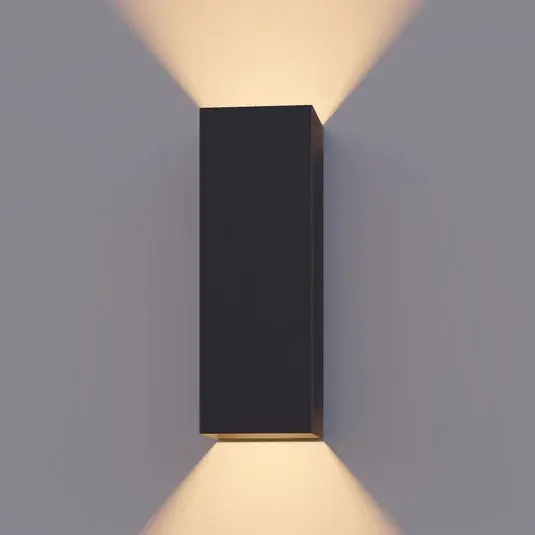 Calex LED kültéri fali lámpa Téglalap fel/le magasság 23cm fekete Gyors kiszállítás