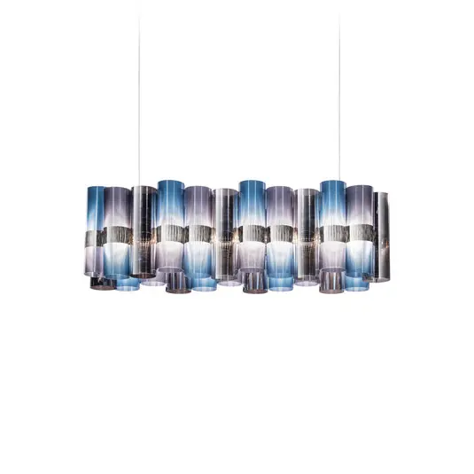 Újdonság Slamp LED lógó lámpa La Lollo, kék/lila, 100 cm