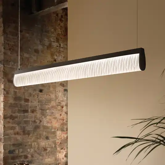 Olcsó Slamp LED akasztólámpa Modula, pliszírozott, fekete