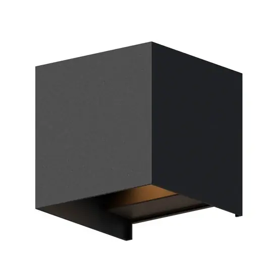 Ajánlat Calex LED kültéri falilámpa Cube, fel/le, magasság 10 cm, fekete