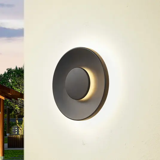Lucande Kayana LED kültéri fali világítás, fekete, alumínium, 24 cm Újdonság