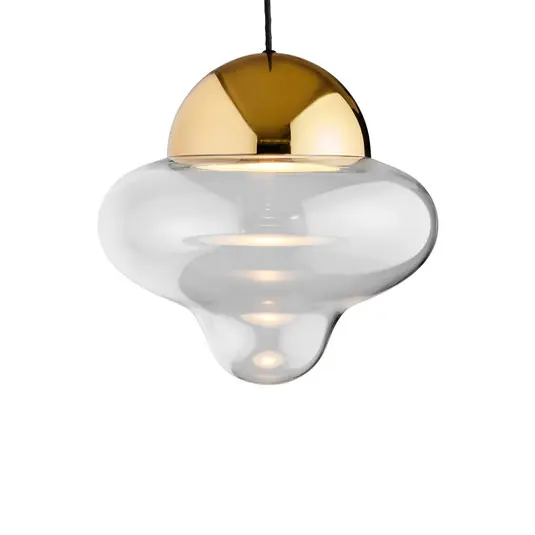 Olcsó Nutty XL LED lógó világítás, átlátszó/arany színű, Ø 30 cm, üveg
