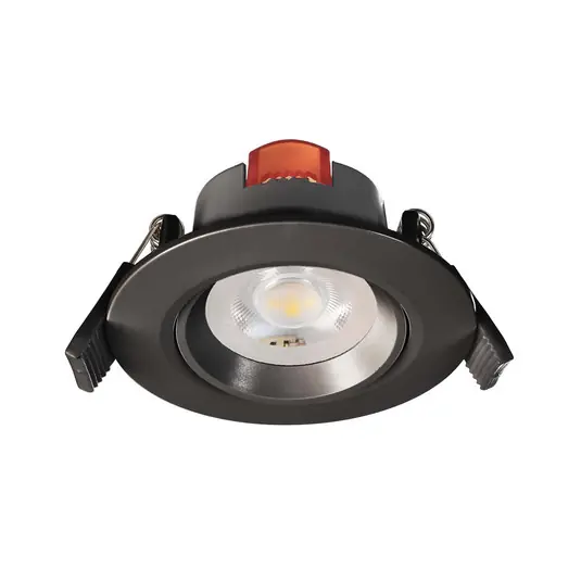 Expressz szállítás LED mennyezeti süllyesztett lámpa SMD-68-230V, 3,000K, Ø8.5cm, fekete