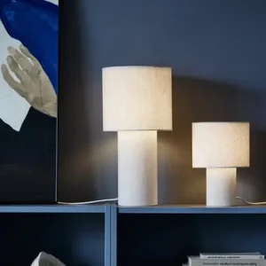 PR Home asztali lámpa Leah, bézs, magasság 46 cm, textil Vedd meg most