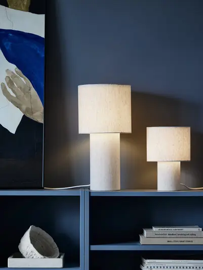 PR Home asztali lámpa Leah, bézs, magasság 46 cm, textil Vedd meg most