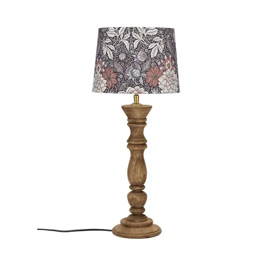 PR Home asztali lámpa Lodge Sofia Dahlia barna Ø 25cm magasság 59cm Prémium