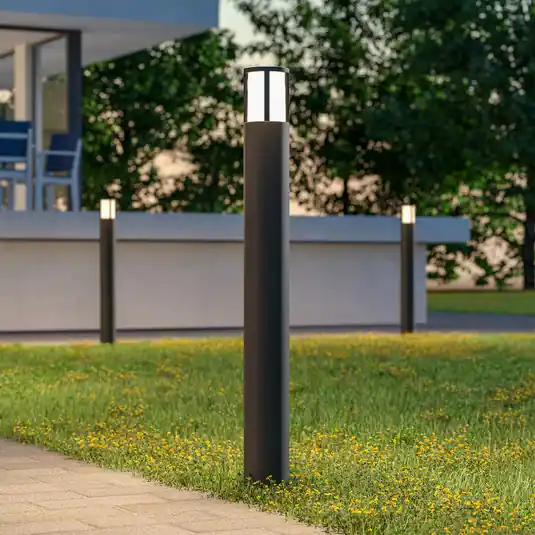 Facado II ösvényvilágítás, magasság 100 cm, kerek, sötétszürke/opál színű Ajánlat