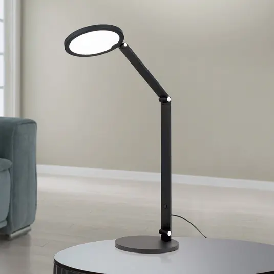 Legnépszerűbb LED asztali lámpa Fati, fekete, magasság 60 cm, alumínium,