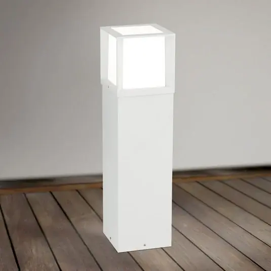 Legjobb ár Ösvény lámpa Henry, fehér, magasság 60 cm, alumínium/rozsdamentes acél