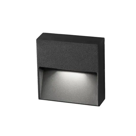 Árcsökkenés Egger DLS kültéri fali lámpa Vigo Q fekete 11x11 cm alumínium 3,000 K