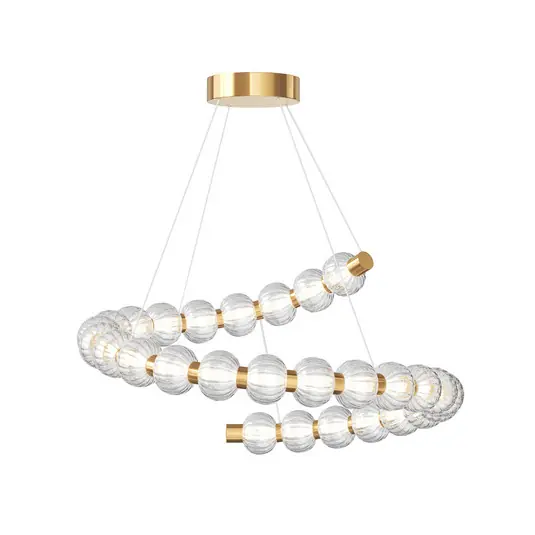 Olcsóbb Maytoni LED-es függőlámpa Amulet, Ø 80 cm, átlátszó / arany, üveg