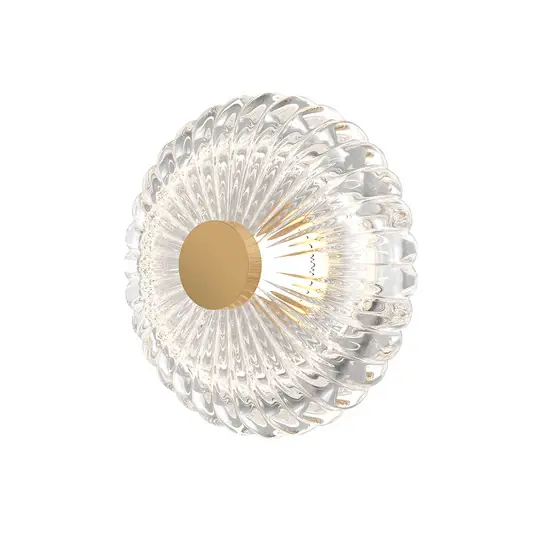 Maytoni LED fali lámpa Amulet, kerek, Ø 18 cm, világos / arany Expressz szállítás