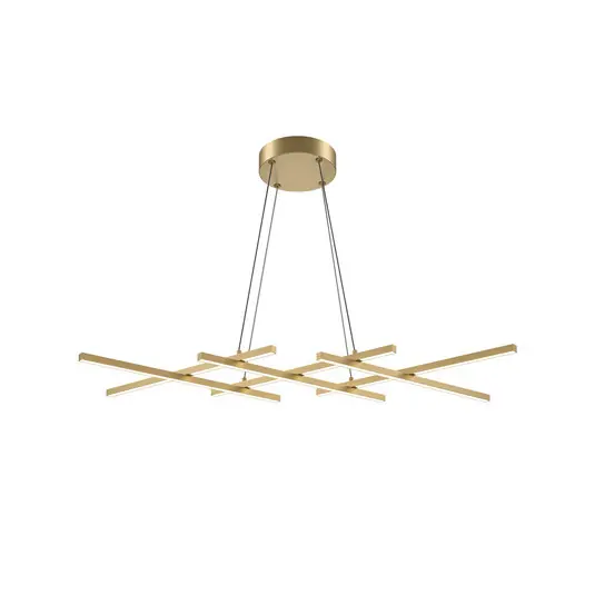 Maytoni LED-es függőlámpa Halo, sárgaréz színű, hossza 103,5 cm Árengedmény