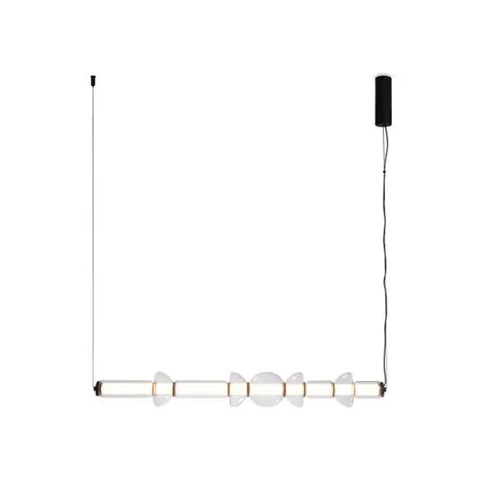 Azonnal elérhető Maytoni Cosmo LED-es függőlámpa, fekete, hossza 98 cm, üveg