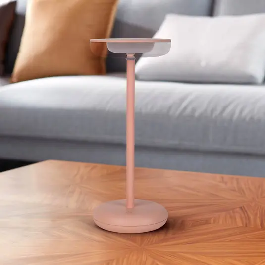 Ajánlat LED újratölthető teraszvilágítás Pasi, rózsaszín Magasság 26 cm Fém Touch