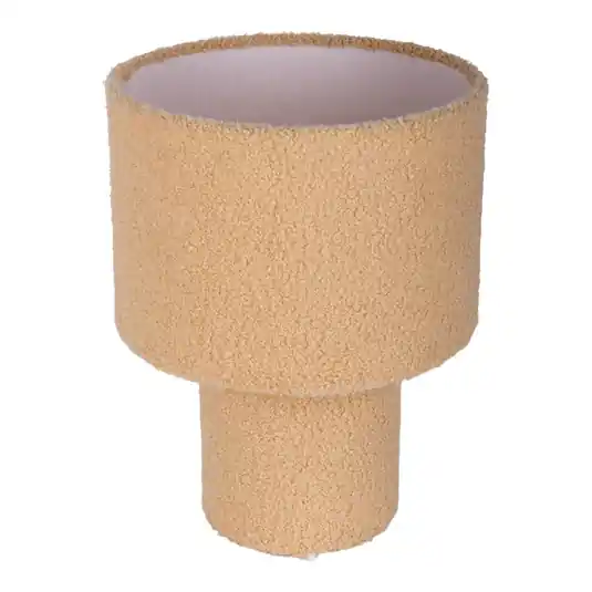 Fluffy asztali lámpa, bézs Magasság 31 cm textil E27 henger alakú Vedd meg most