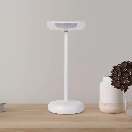 LED-es újratölthető teraszvilágítás Pasi, fehér Magasság 26 cm Fém Touch Outlet