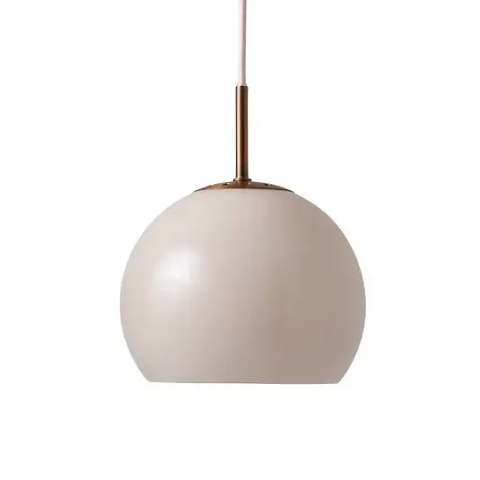 FRANDSEN Ball függőlámpa, homokszürke, Ø 18 cm, üveg Biztonságos fizetés