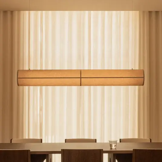 Audo függőlámpa Hashira Linear, natúr szín, 140 cm hosszúságú Gyors kiszállítás