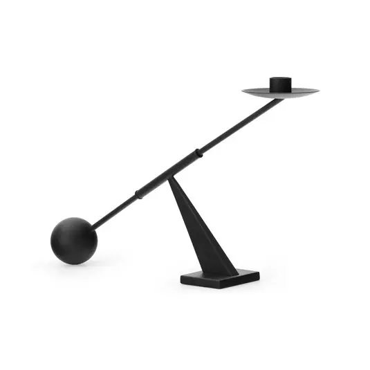 Audo gyertyatartó Interconnect, fekete, magasság 26 cm Azonnali szállítás