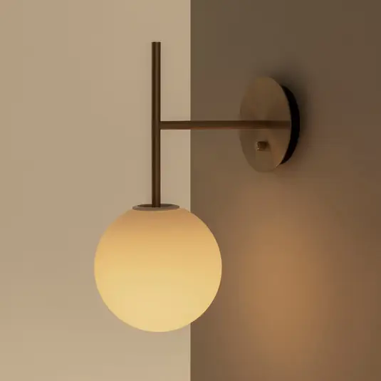 Audo fali világítás TR Bulb Suspended sárgaréz színű, üveg, dimmelhető Árcsökkenés