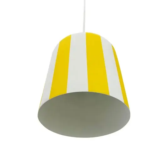Vásárlói kedvenc Dyberg Larsen Gry függőlámpa, sárga/fehér, Ø 20 cm, fém