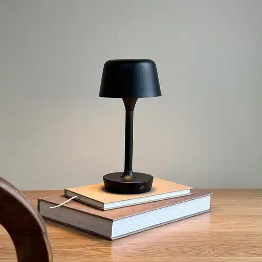 Expressz szállítás Dyberg Larsen LED-es újratölthető asztali lámpa Flow, fekete, magasság 25