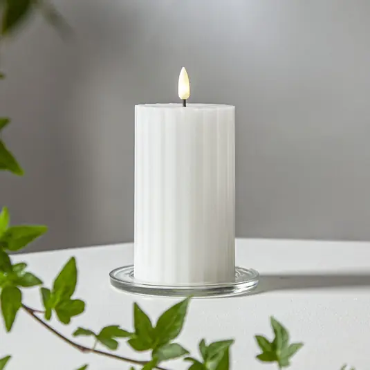 LED gyertya Flame Stripe fehér 15 cm valódi viasz elemmel működtetve Outlet